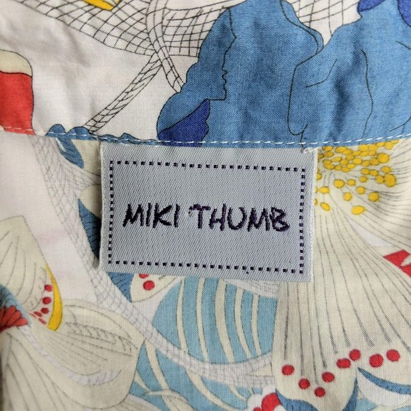 Miki Thumb Floral Button-Up Blouse Sz M - Picture 7 of 9